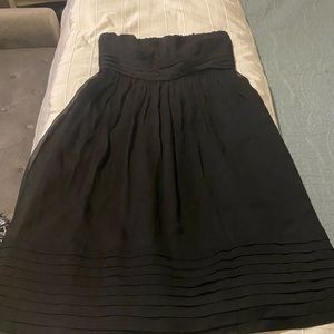 Black strapless J crew dress